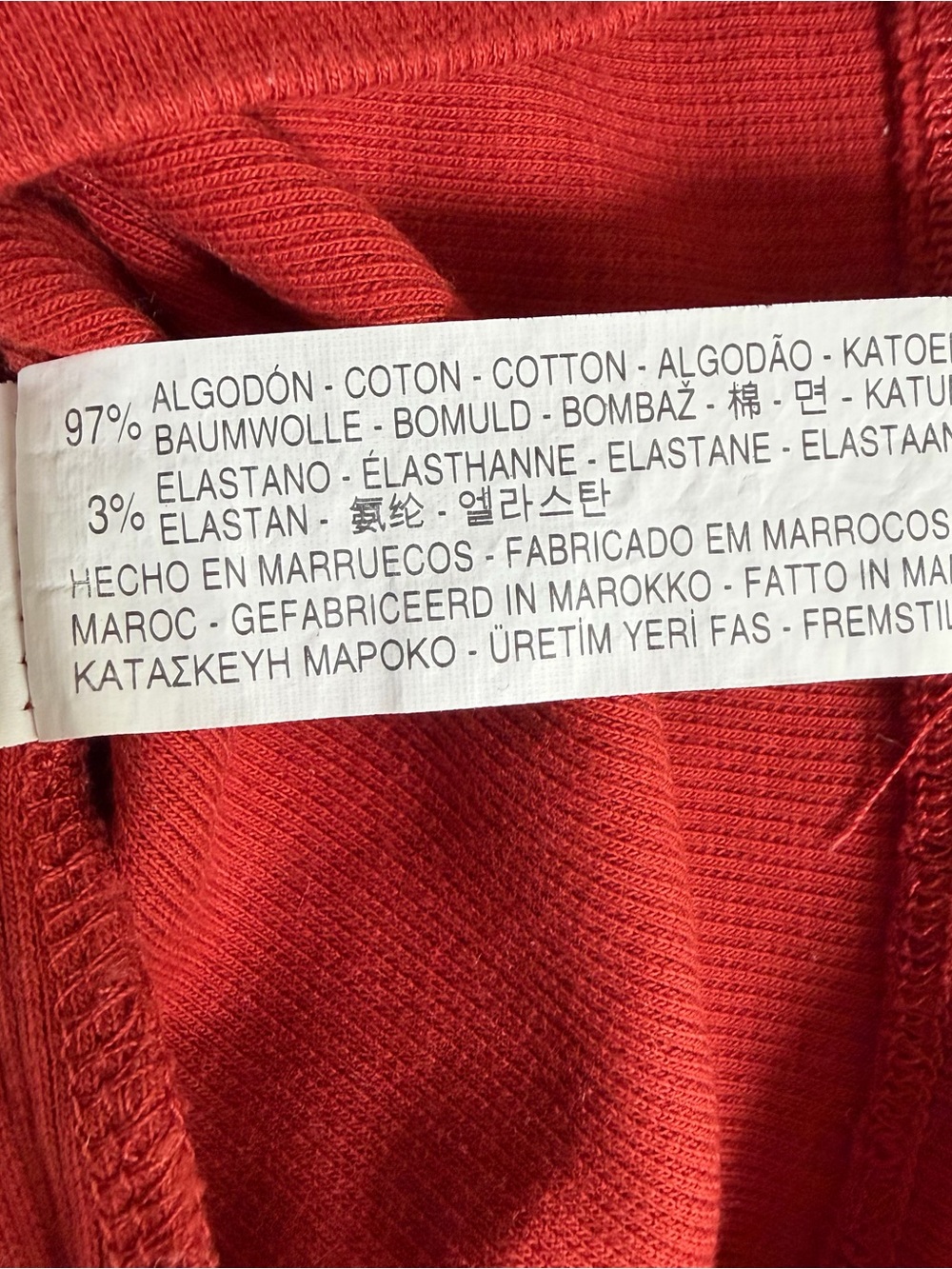 Zara Rust-Red Ribbed Tank Top-Size M - Picture 5 of 7